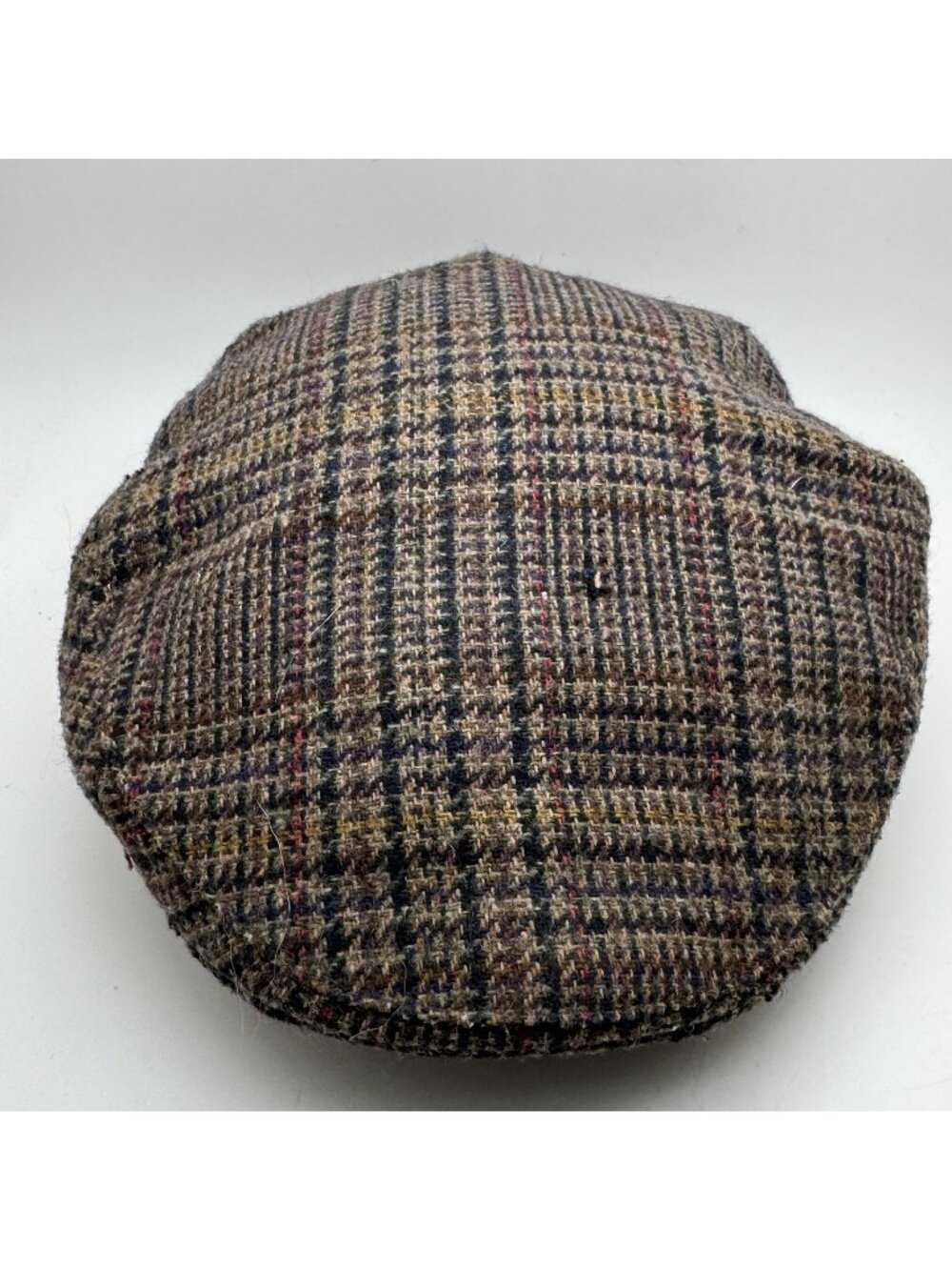 Jonathan Richard Ireland Newsboy Hat Men's Size Large Wool Tweed Plaid Brown